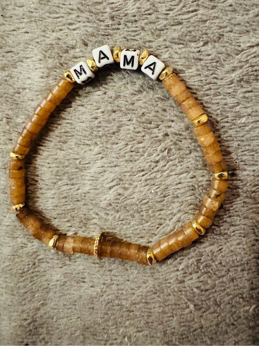 “Mama” Beaded Stretch Bracelet